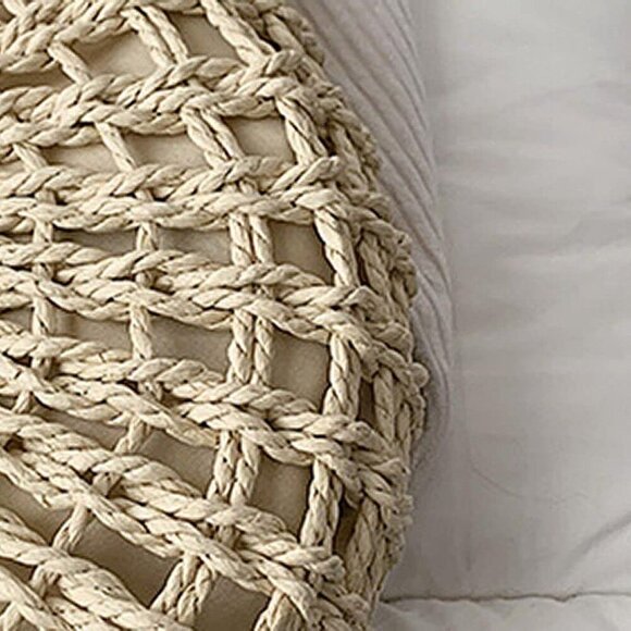 Hand-woven Straw Bag Women Summer Beach Handbag Purse Retro Rattan Tote Clutch T - Picture 5 of 8